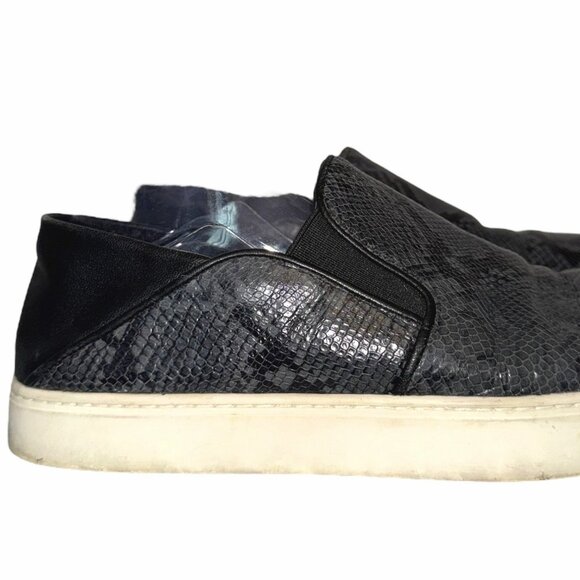Vince Snake Skin Print Slip On Collapsible Leather Sneaker Mule 8 Garvey Nemesis - Picture 9 of 10